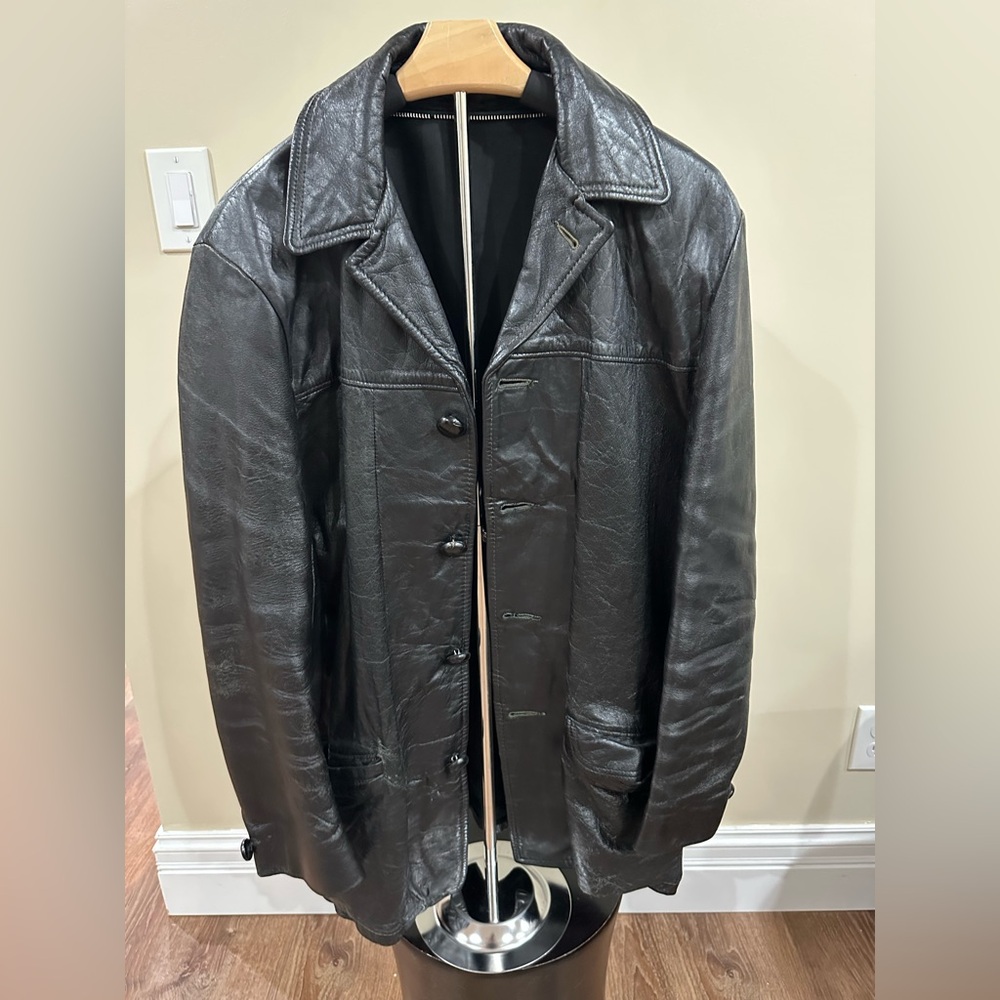 Men's Vintage Black Leather Jacket